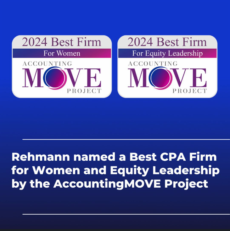 Rehmann has been recognized as a 2024 Best CPA Firm for Equity Leadership and Best CPA Firm for Women by the Accounting MOVE Project. This marks the 12th consecutive year Rehmann has been recognized as a Best CPA Firm for Women, and 5th year being featured on the Best CPA Firm…