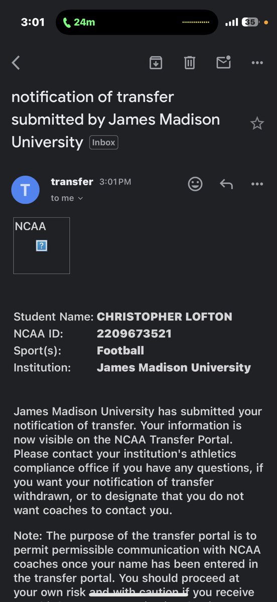 Officially in the portal.