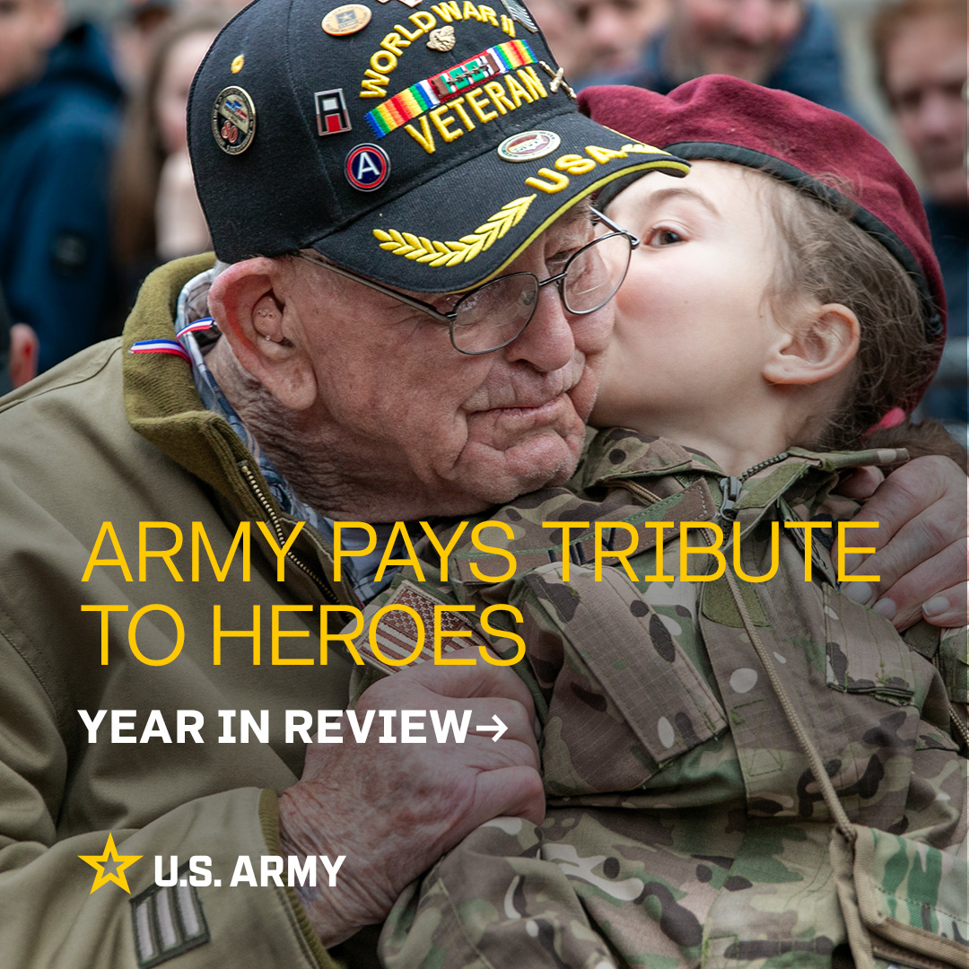 As the #USArmy moves closer to our 250th birthday in 2025, we paid tribute this year to our heroes throughout our storied history.

🗓️ Honor their legacies also in our #YearInReview at spr.ly/6017Q82Yl