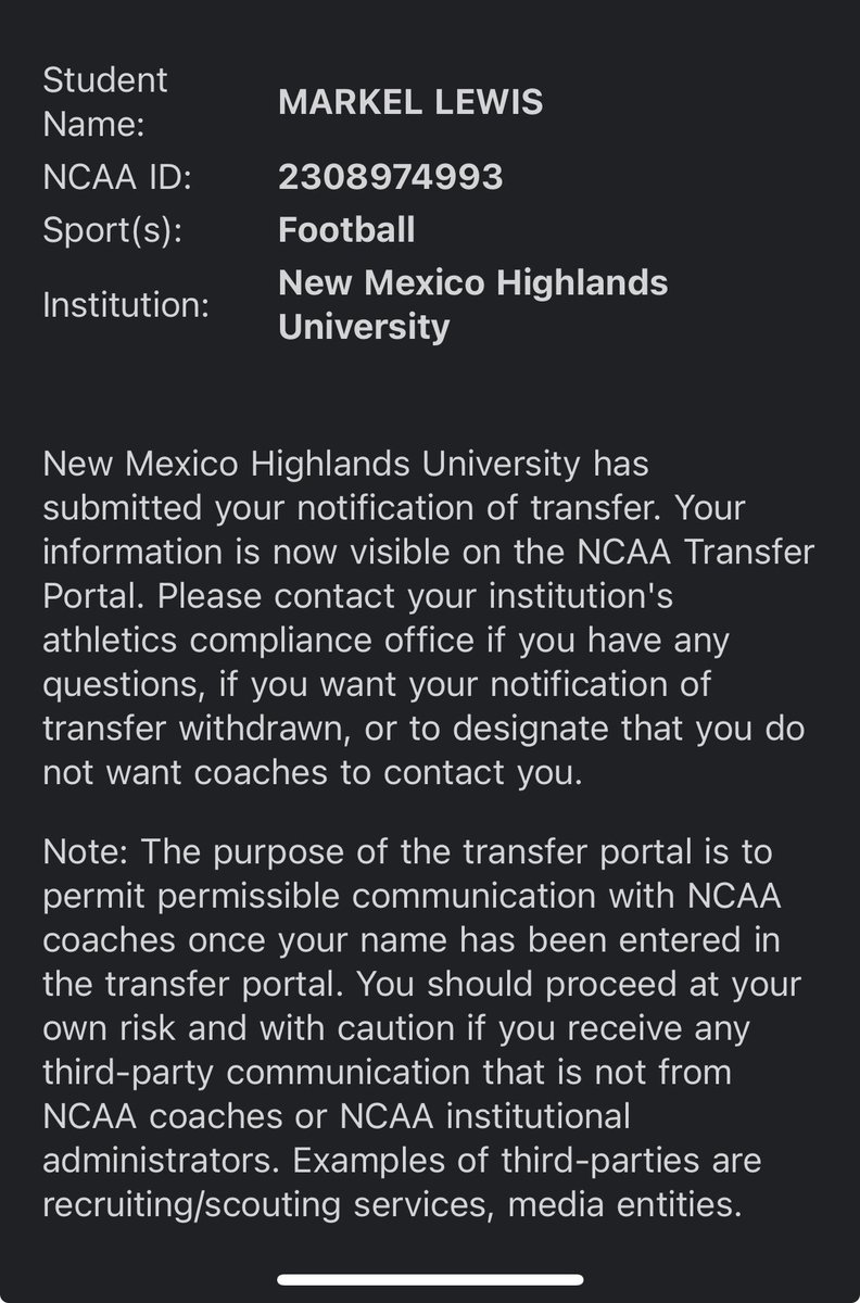 I am officially in the transfer portal!