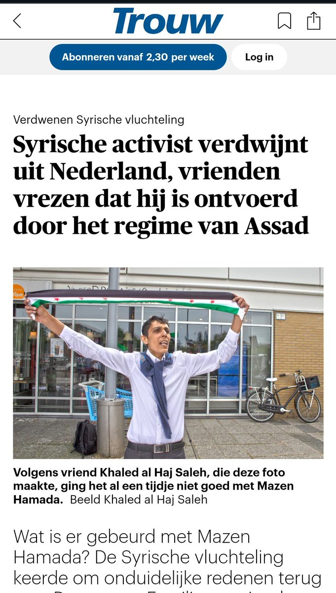 Mazen Hamada, misschien wel de meest bekende Syrische vluchteling in Nederland is zojuist dood gevonden in de Sednaya gevangenis in Damascus.

Het lijkt erop dat hij in de laatste uren van het Assad regime is geëxecuteerd.