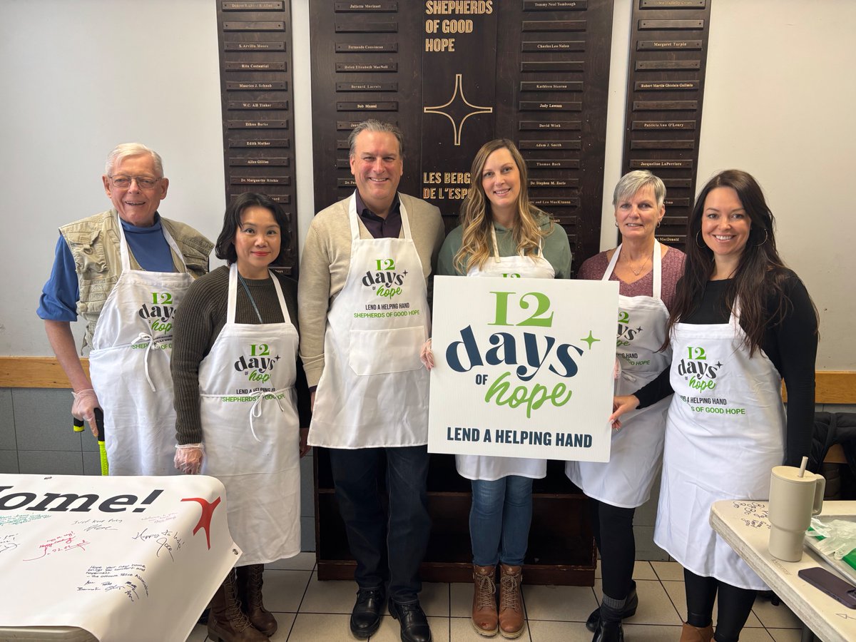 sghottawa's tweet photo. Thanks to Mirabel Management for volunteering in our community kitchen today for our #12DaysofHope! They made over 200 sandwiches, served lunch &amp; gave out donuts for dessert!🍩

Support Mirabel Management in providing even more meals this holiday season: https://t.co/uAKVwWWuAQ. https://t.co/dUCMUYoXQb