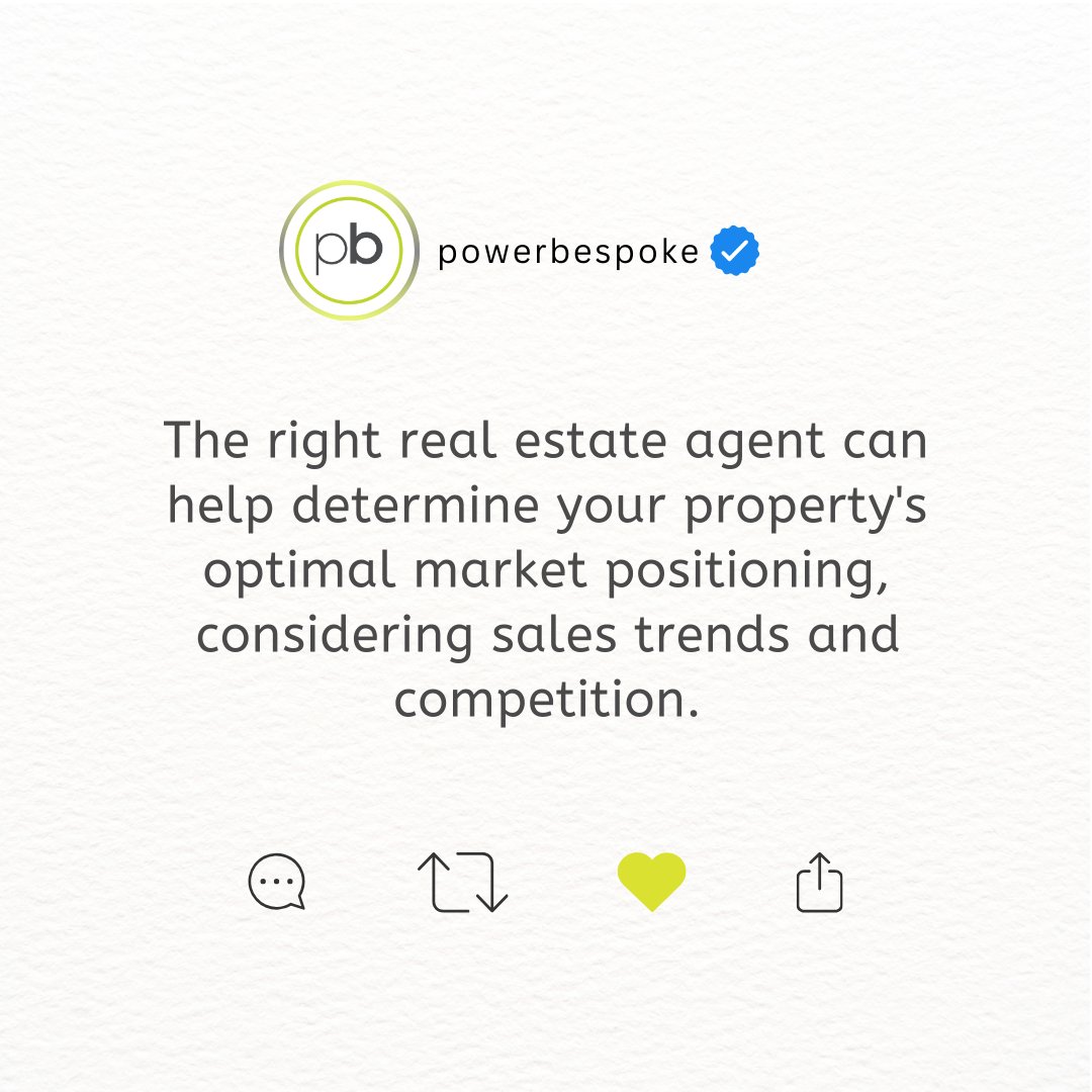 powerbespoke's tweet photo. The right real estate agent can help determine your property's optimal market positioning, considering sales trends and competition. #realestateagent #propertysales #powerbespoke Full Blog Here: https://t.co/eWigrpLZkQ https://t.co/AFS80M02Uj