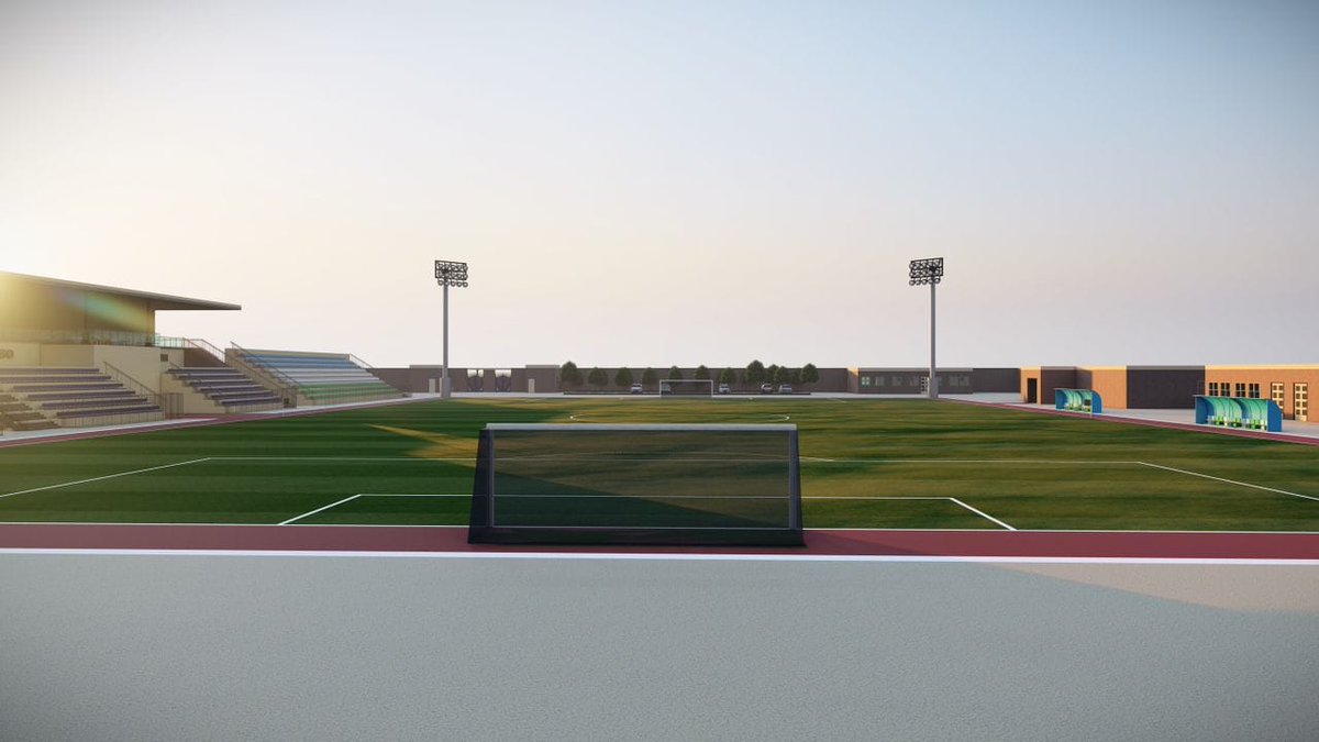 Construction continues on Bosaso's 3000-seater stadium.