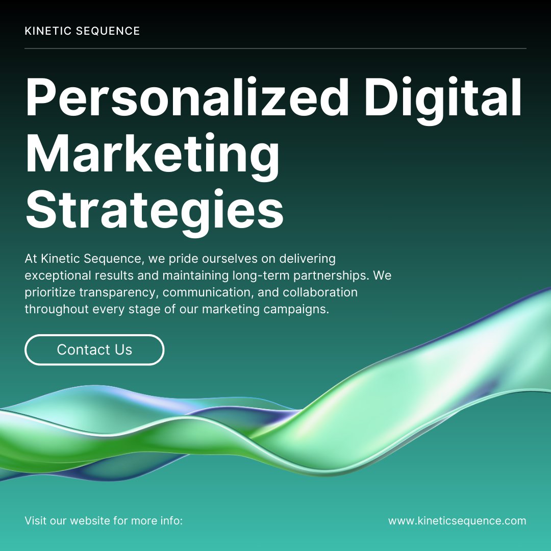 kineticsequence's tweet photo. At Kinetic Sequence, we’re more than just a marketing agency—we’re your partner in growth. With over a decade of experience and a focus on innovation, our team crafts tailored strategies to help your business thrive. 

Visit https://t.co/0gP0aJLd3W to learn more! https://t.co/HUViwMAOGY