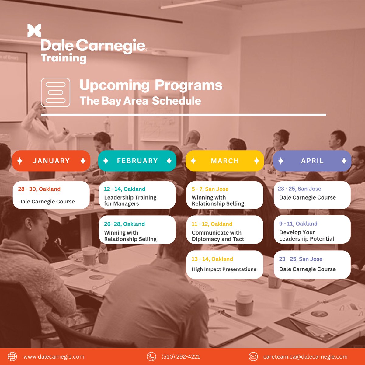 DC_BayArea's tweet photo. Launch your 2025 with purpose in our Q1 Public Programs! Elevate your expertise and take your career to the next level with 𝗗𝗮𝗹𝗲 𝗖𝗮𝗿𝗻𝗲𝗴𝗶𝗲’𝘀 𝗽𝗿𝗼𝘃𝗲𝗻 𝗺𝗲𝘁𝗵𝗼𝗱𝘀. Reserve your spot now and invest in your success. ➡️ https://t.co/4zgaKHN5lt

#DaleCarnegie https://t.co/COM2dZ5RYY