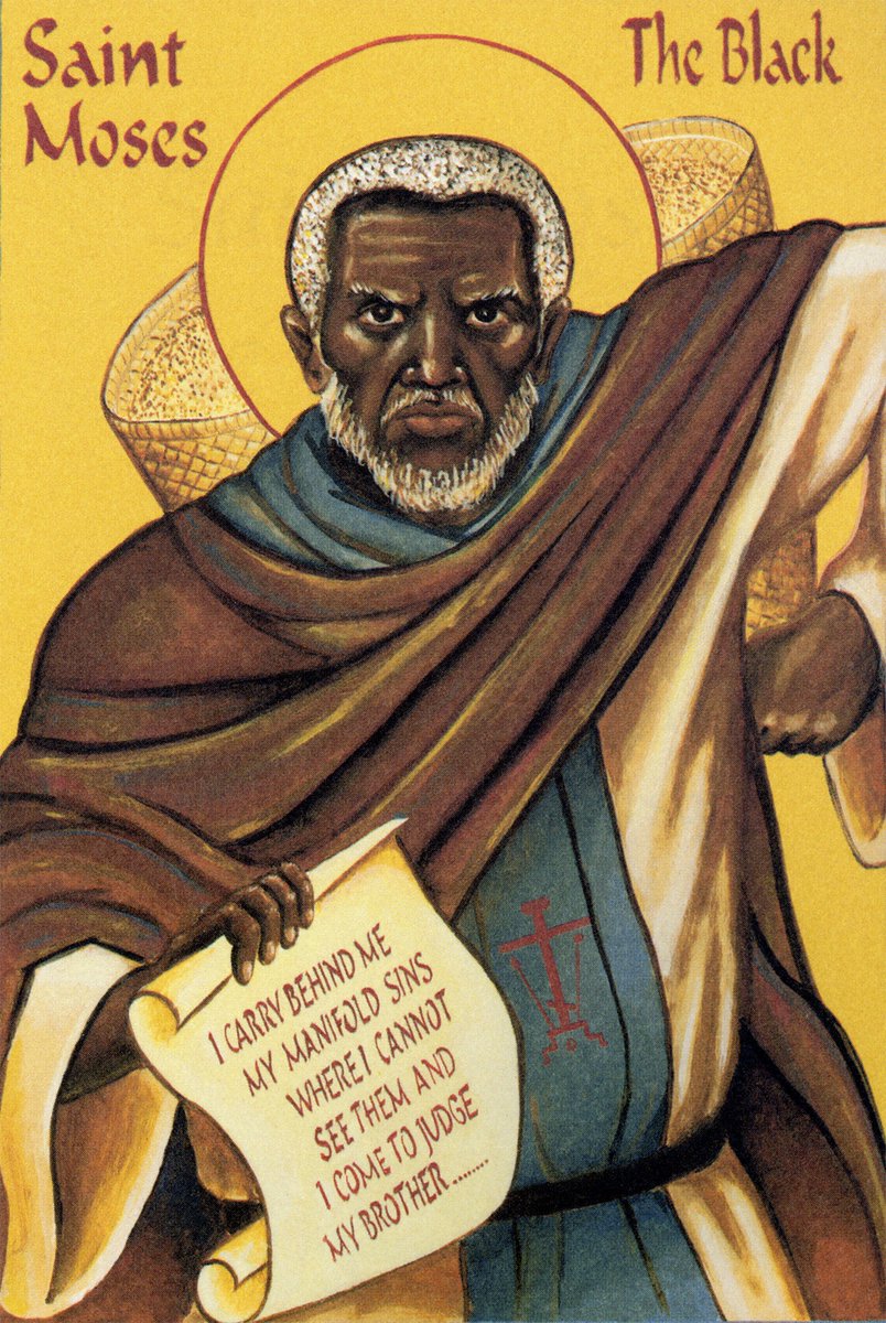 *Saint Moses the Black looking at the racist comments*