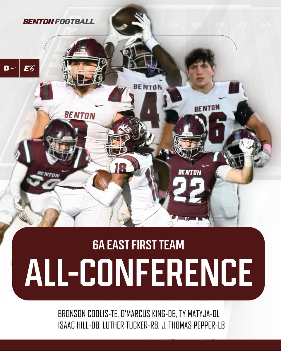 Congratulations to our 6A East 1st Team All-Conference Benton Panthers! #ALLIN #EAT