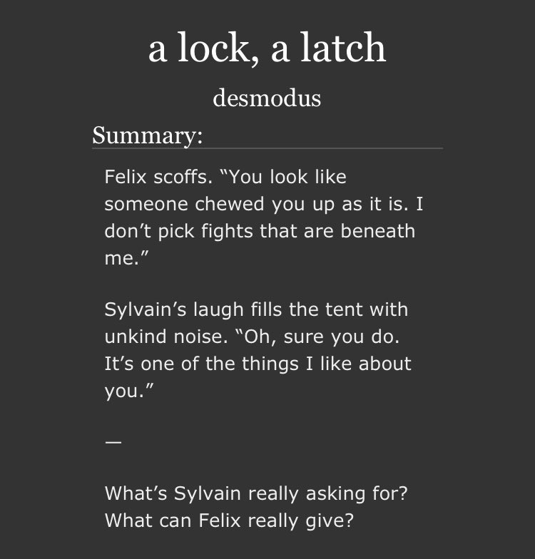 for day one of #SylvixWeek2024 here’s some touch-starved sylvain + felix who is, in his own way, trying. 1.4k, link below