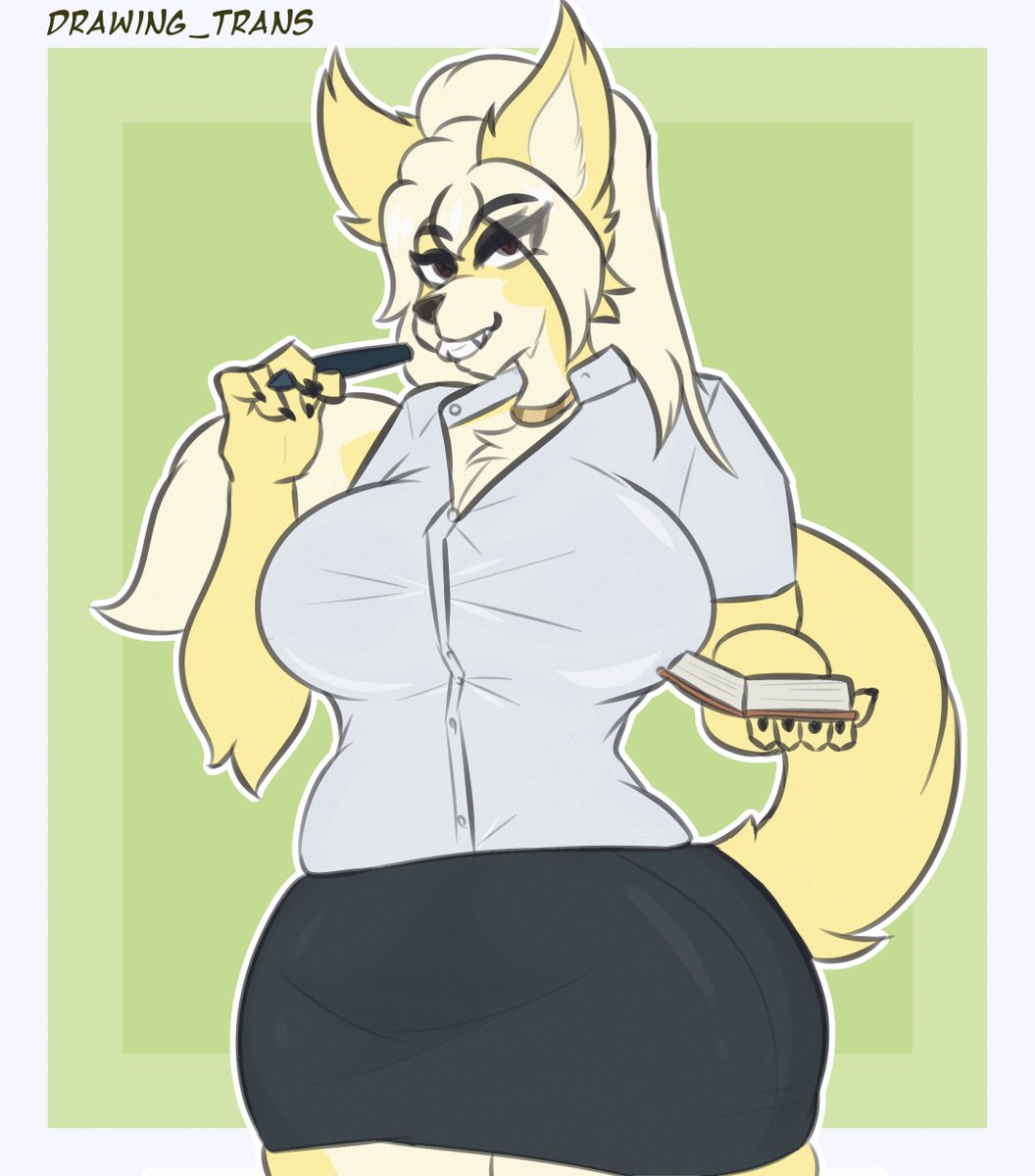 Yearnwolf's tweet image. bibliotecarian kitsune