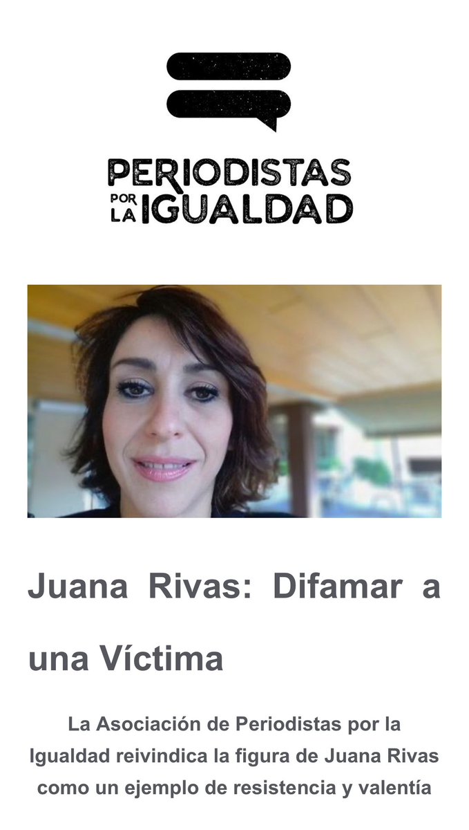 🔊 Juana Rivas fue difamada y revictimizada por años. Hoy, la justicia le da la razón. Exigimos responsabilidad mediática y merecido reconocimiento al buen periodismo📢 . #JuanaRivas #PeriodismoJusto 

👁️‍🗨️ COMUNICADO 👉 xomvq.mjt.lu/nl3/Ao3iH401x5…