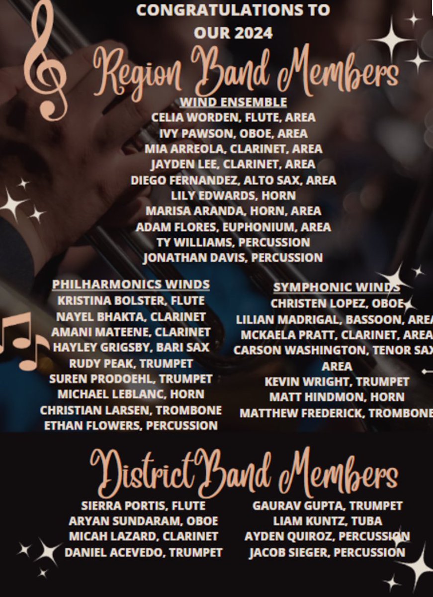 CONGRATULATIONS!!! To these outstanding musicians who made a band and those who moved on to area WHOOP WHOOP 🤩🤩🤩