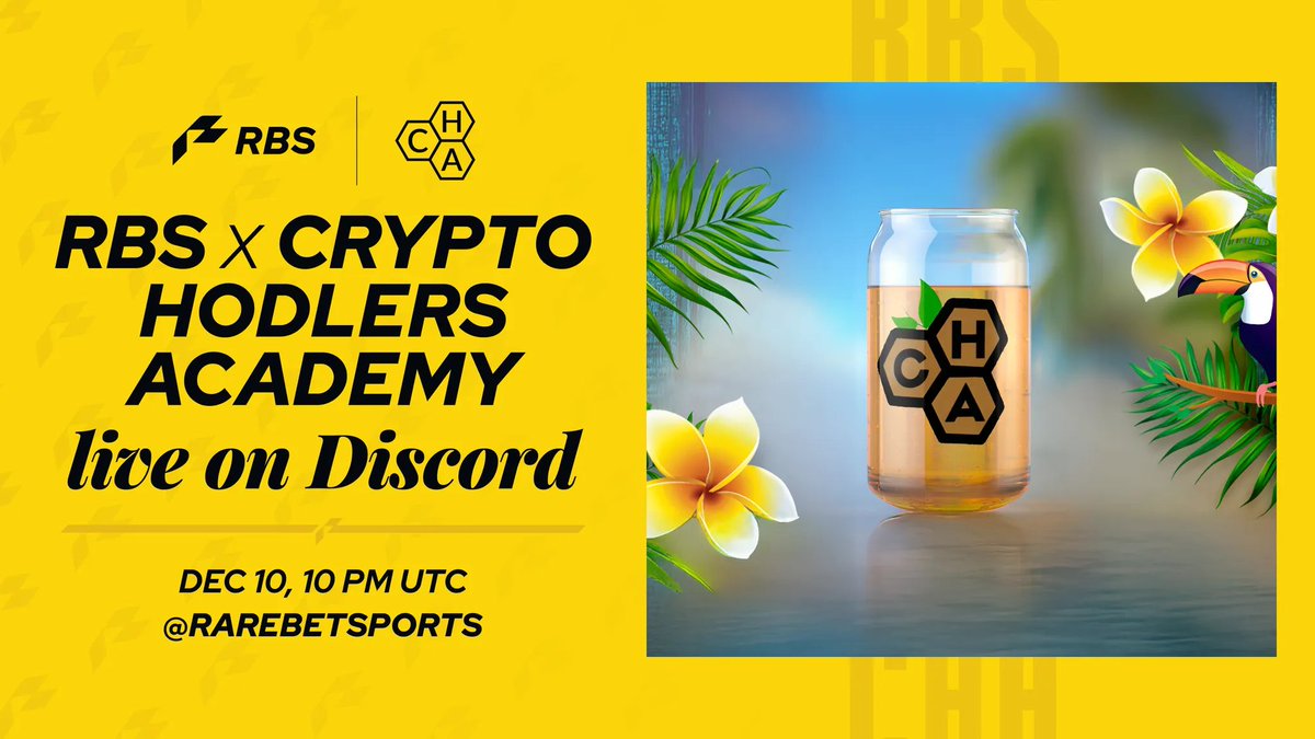 RBS X Crypto Hodlers Academy AMA

Join us as we are hosted by our friends <a href="/BirckMega/">Birck</a> and <a href="/italoandrad3/">italo.a</a> for a special AMA in <a href="/CHAcademyBR/">Crypto Hodlers Academy</a> Discord. We'll talk sports, web3, and Monad.

Have a question for us? Drop it in the comments and earn AURA!