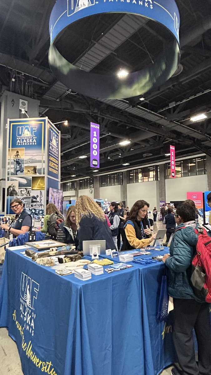 UAFGI's tweet photo. Super busy at the @uafairbanks booth at #AGU24! Come see us! #UAFXAGU https://t.co/ykVVWSlG8d