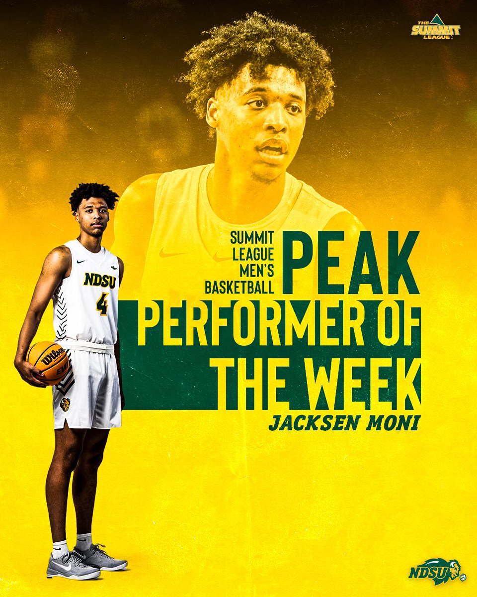 Over the past three games, Jacksen Moni is averaging 24 points on 69% shooting.

He’s the Summit League Peak Performer of the Week.