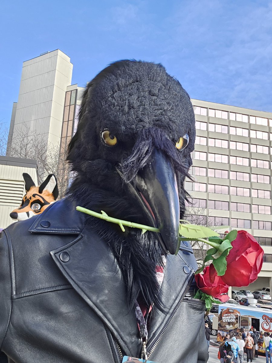 Razar_theRaven's tweet photo. One of the things I don’t like about bigger conventions like MFF is when I'm feeling like asking people how they change the world and inviting them to room parties and asking if they're ok all I see are nice fursuits made by big makers, where are people I can actually talk to? https://t.co/Oj72FLA6sP