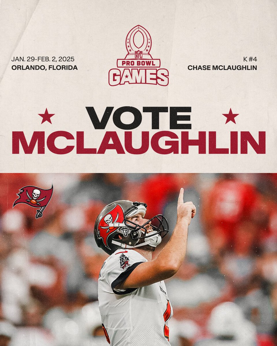 Coolest kicker in the league.

1 repost = 1 #ProBowlVote for Chase McLaughlin