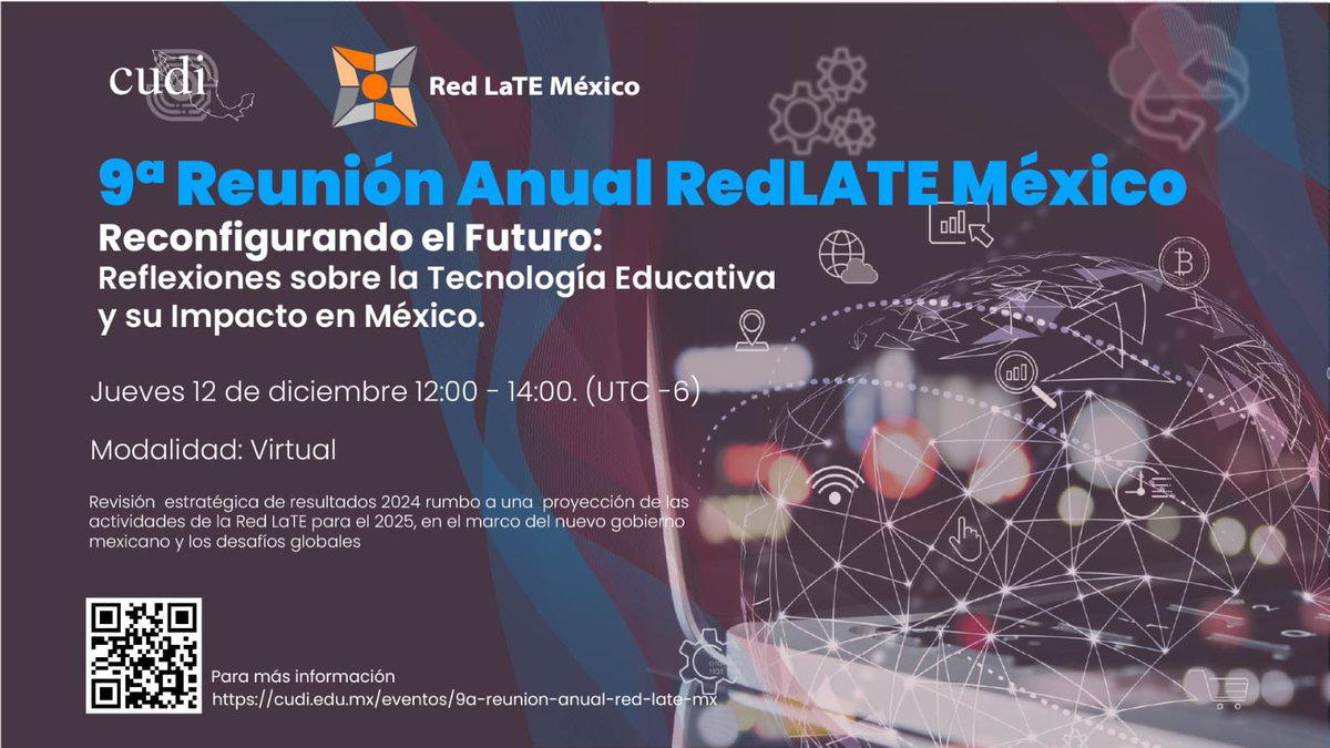 Nos complace invitarles a nuestra 9a Reunión Anual 

El próximo jueves 12 de diciembre 

cudi.edu.mx/eventos/9a-reu…
