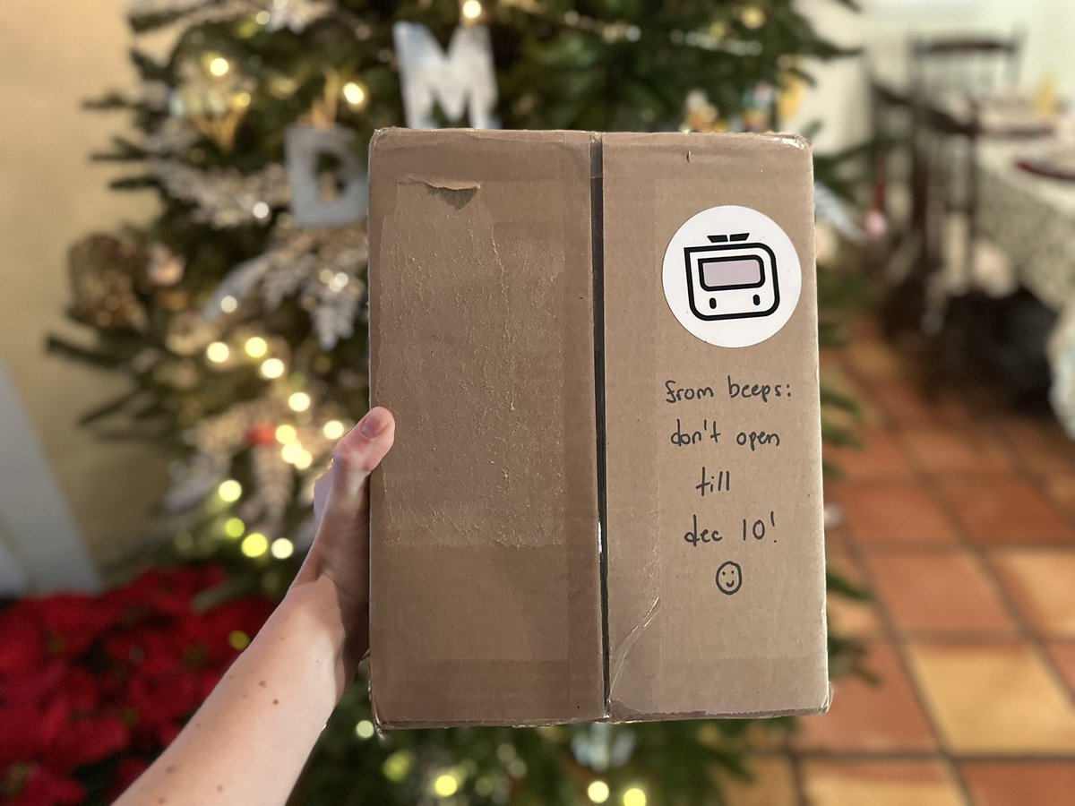 The anticipation builds…

Thank you <a href="/joeyparsons/">joey parsons</a> <a href="/Ranikubersky/">rani kubersky</a> and the <a href="/beepsdev/">beeps</a> team! I promise I won’t open it until tomorrow! 🙏