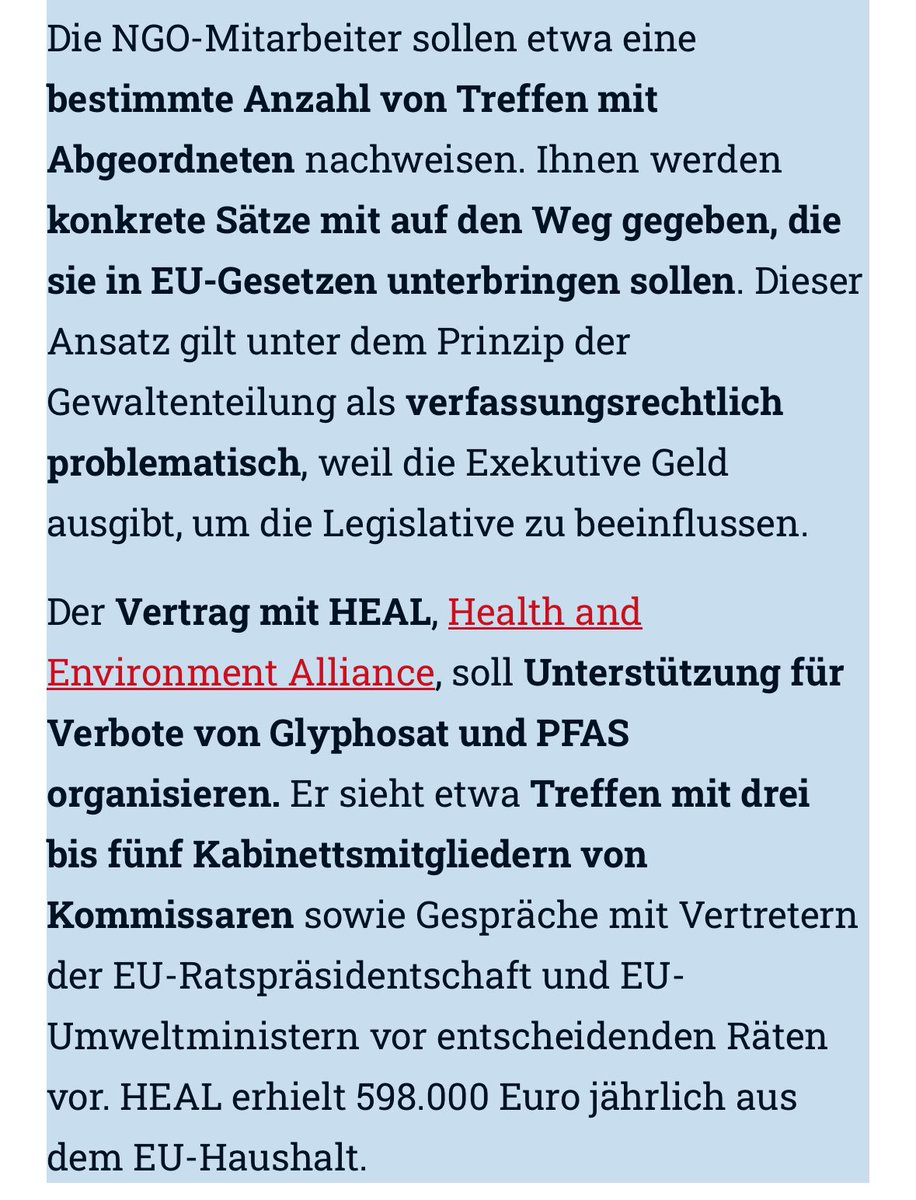 Ludger Wess (@ludgerwess) on Twitter photo Was <a href="/TableBriefings/">Table.Briefings</a> <a href="/GrabitzM/">Markus Grabitz</a> da herausgefunden hat, ist ein ziemlicher Hammer. Die Exekutive (DG Umwelt) zahlt #NGOs Geld dafür, dass sie die Legislative unter Druck setzen, so auch in Sachen #Glyphosat. Was <a href="/TableBriefings/">Table.Briefings</a> <a href="/GrabitzM/">Markus Grabitz</a> da herausgefunden hat, ist ein ziemlicher Hammer. Die Exekutive (DG Umwelt) zahlt #NGOs Geld dafür, dass sie die Legislative unter Druck setzen, so auch in Sachen #Glyphosat.