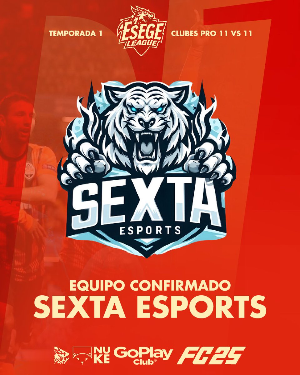 Equipo Confirmado | Esege League Temporada 1

Seguimos con los equipos confirmados de esta primera temporada de Clubes Pro 11 vs 11 #EAFC25.

Sexta eSports dice presente, que sea una gran temporada 🧡🎮