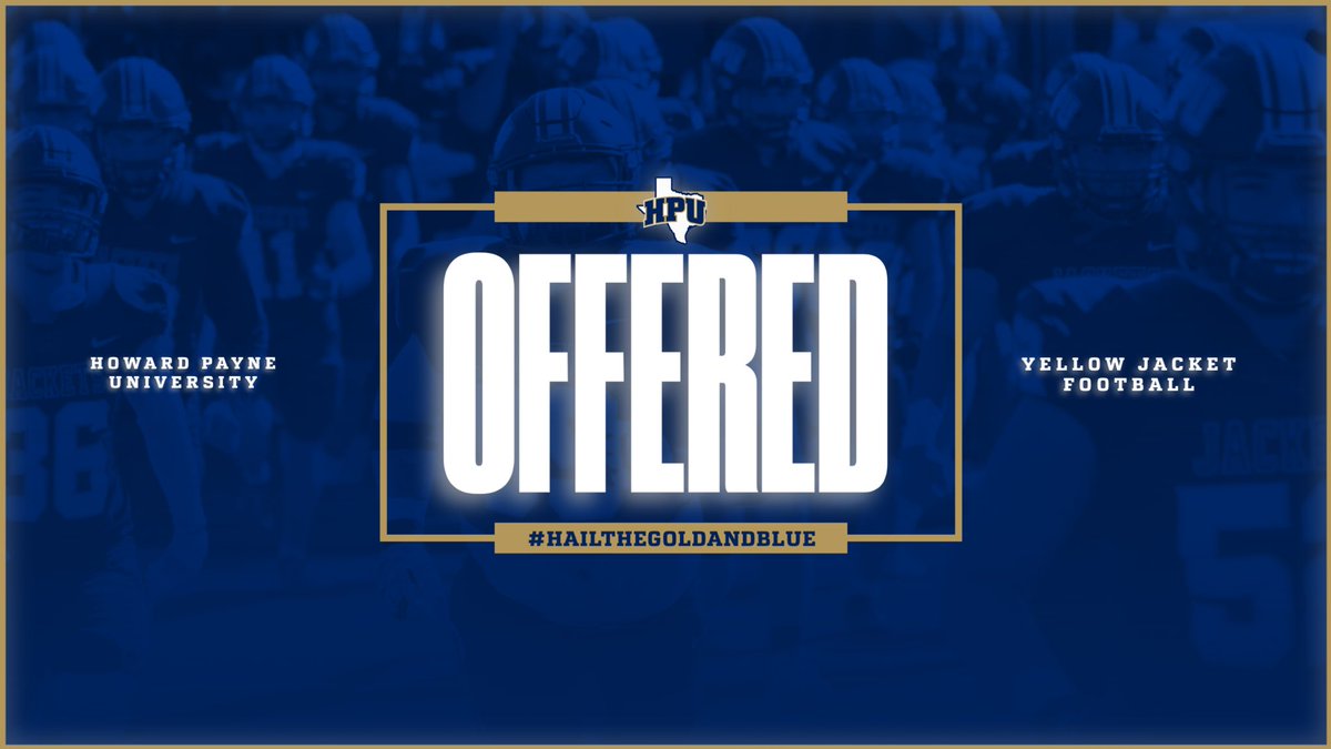 #AGTG I’m blessed to receive an offer from Howard Payne University <a href="/HPUFootball/">Howard Payne University Football</a> <a href="/DBCoachForde/">Nick Forde</a> <a href="/CoachBam16/">Bam Harrison</a> <a href="/TxAlpha06/">Coach Batty 🤙🚂 ❄️</a> <a href="/KoachG2/">Koach Gee ⛓️</a> <a href="/CoachCulton/">Montiese Culton Sr., M.Ed</a>