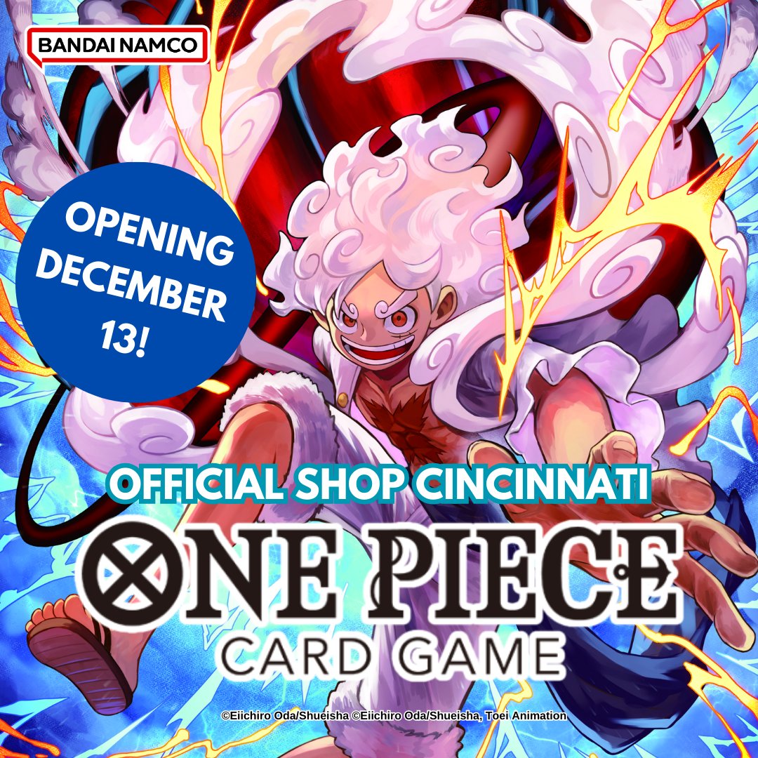 ONE PIECE CARD GAME Official Shop returns as a permanent store at Jungle Jim's International Market Eastgate in Cincinnati, OH, opening on December 13, 2024!!

Sign up for store tournaments on the TCG+ app or at bandai-tcg-plus.com.

#onepiece #onepiececardgame