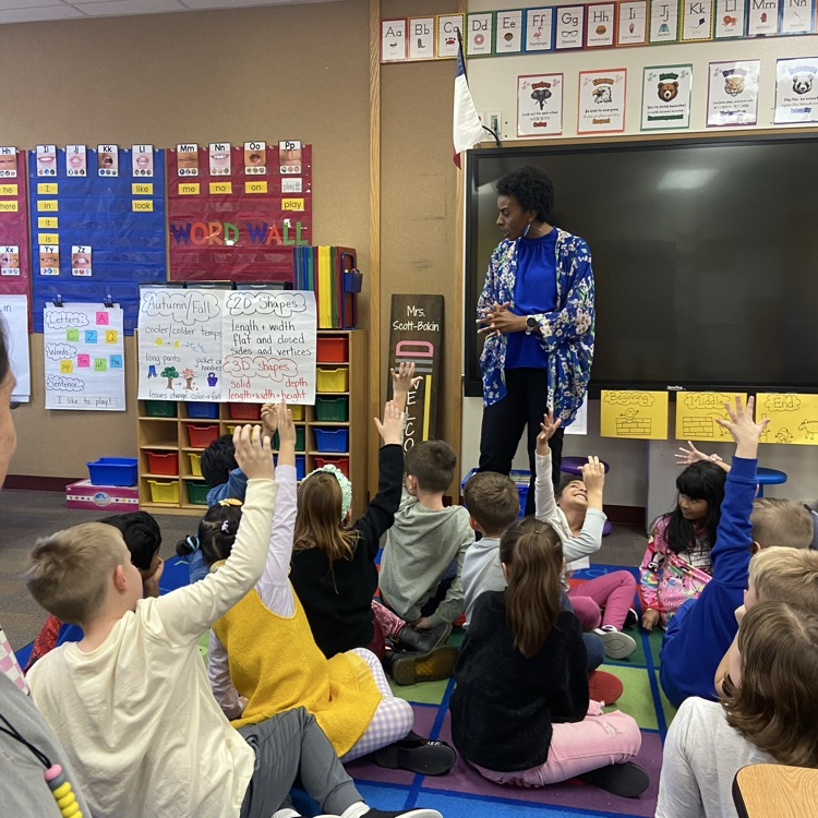 BakerElem's tweet photo. Baker Kindergarten in Ms Scott-Bokin's class had such a great treat today! Ms Shelli Brown shared a great rule by reading Do NOT Bring Your Dragon to the Library by Julie Gasman.  Thank you @ProfeBrownTX for spreading the giggles today! #BakerBetterTogether https://t.co/oGQSdawIGN