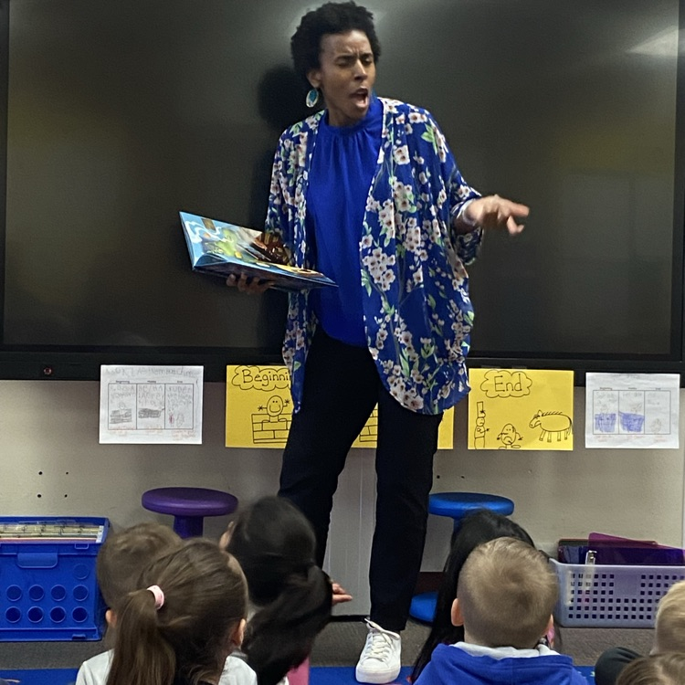 BakerElem's tweet photo. Baker Kindergarten in Ms Scott-Bokin's class had such a great treat today! Ms Shelli Brown shared a great rule by reading Do NOT Bring Your Dragon to the Library by Julie Gasman.  Thank you @ProfeBrownTX for spreading the giggles today! #BakerBetterTogether https://t.co/oGQSdawIGN