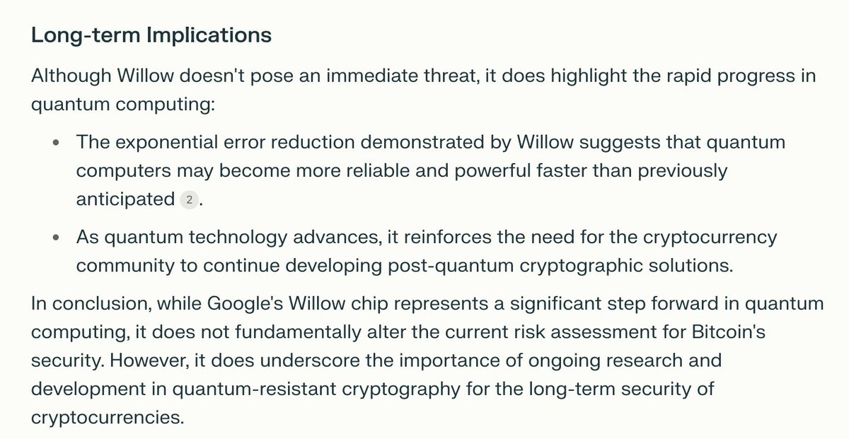 marty_stenson's tweet photo. Sounds like Willow doesnt break Bitcoin, at least for now https://t.co/GZK8t1UCDc