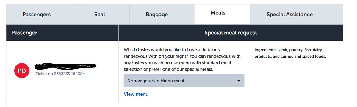sumandas7's tweet photo. I would like to complain on the experience with @TurkishAirlines  where even after I booked non veg hindu meal the air hostess says that my preferred food was only for the first flight not for the second . the site has only one option for second flight. https://t.co/Xc8IR9O8DH