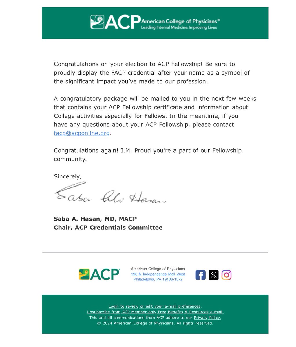 Happy to become a fellow of ACP☺️☺️