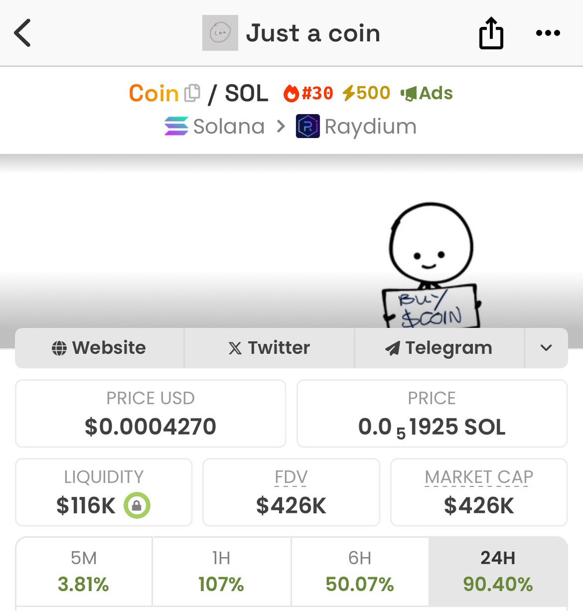 just a coin tweet media