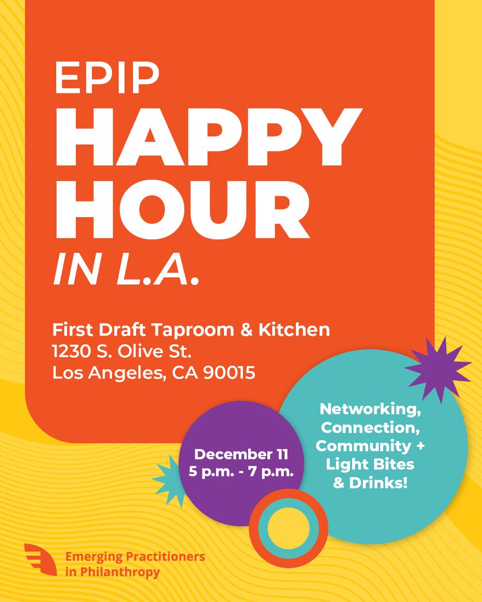 EPIP is excited to join LA members for an evening of networking, connection, and community! Enjoy a happy hour with EPIP National staff and your local LA colleagues as we relax and recharge together. Register today: epip.org/epip_happy_hou…