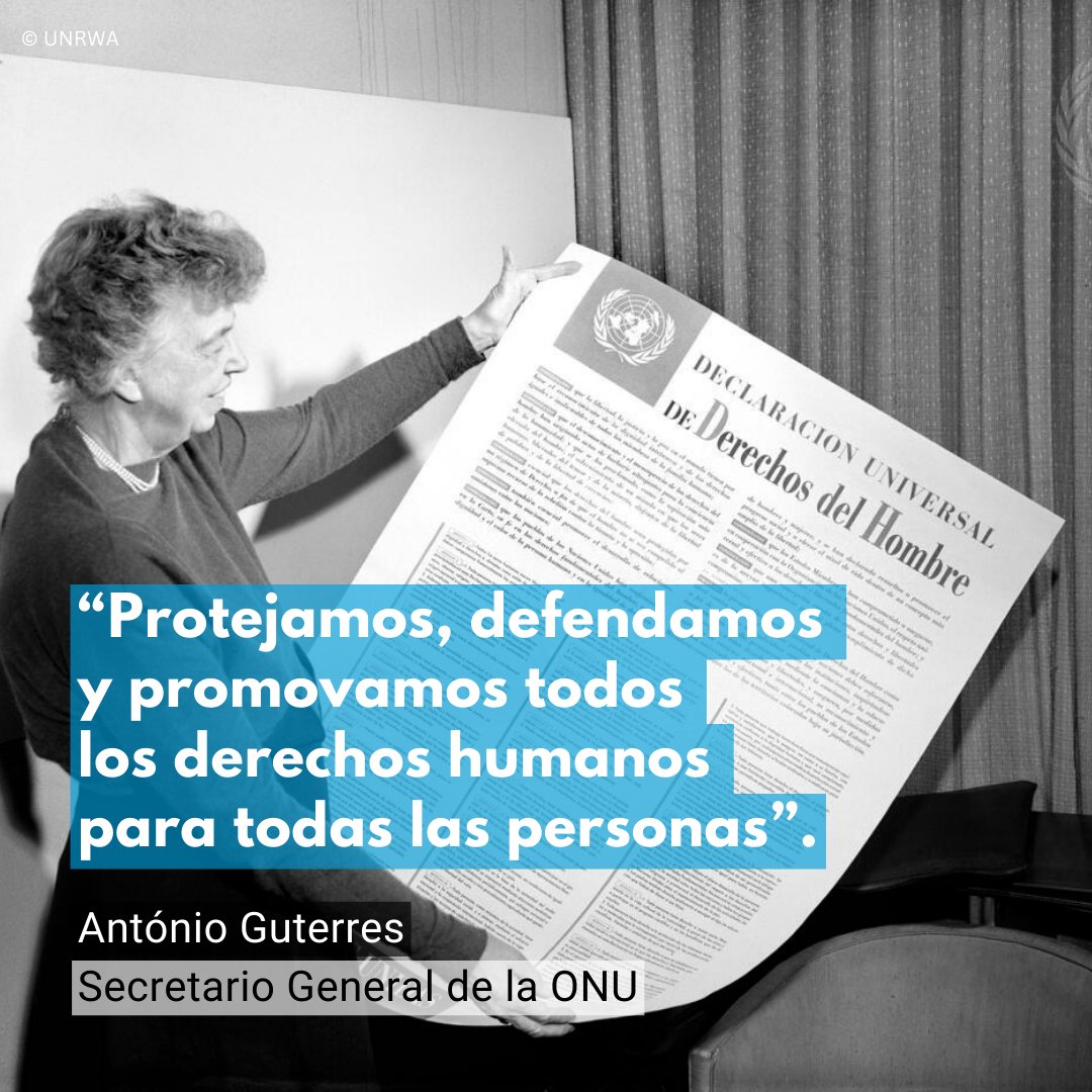 “Cuando un derecho es vulnerado, todos los derechos se ven afectados.

Protejamos, defendamos y promovamos todos los derechos humanos para todas las personas”.

– @‌antonioguterres en el #DíaDeLosDerechosHumanos.