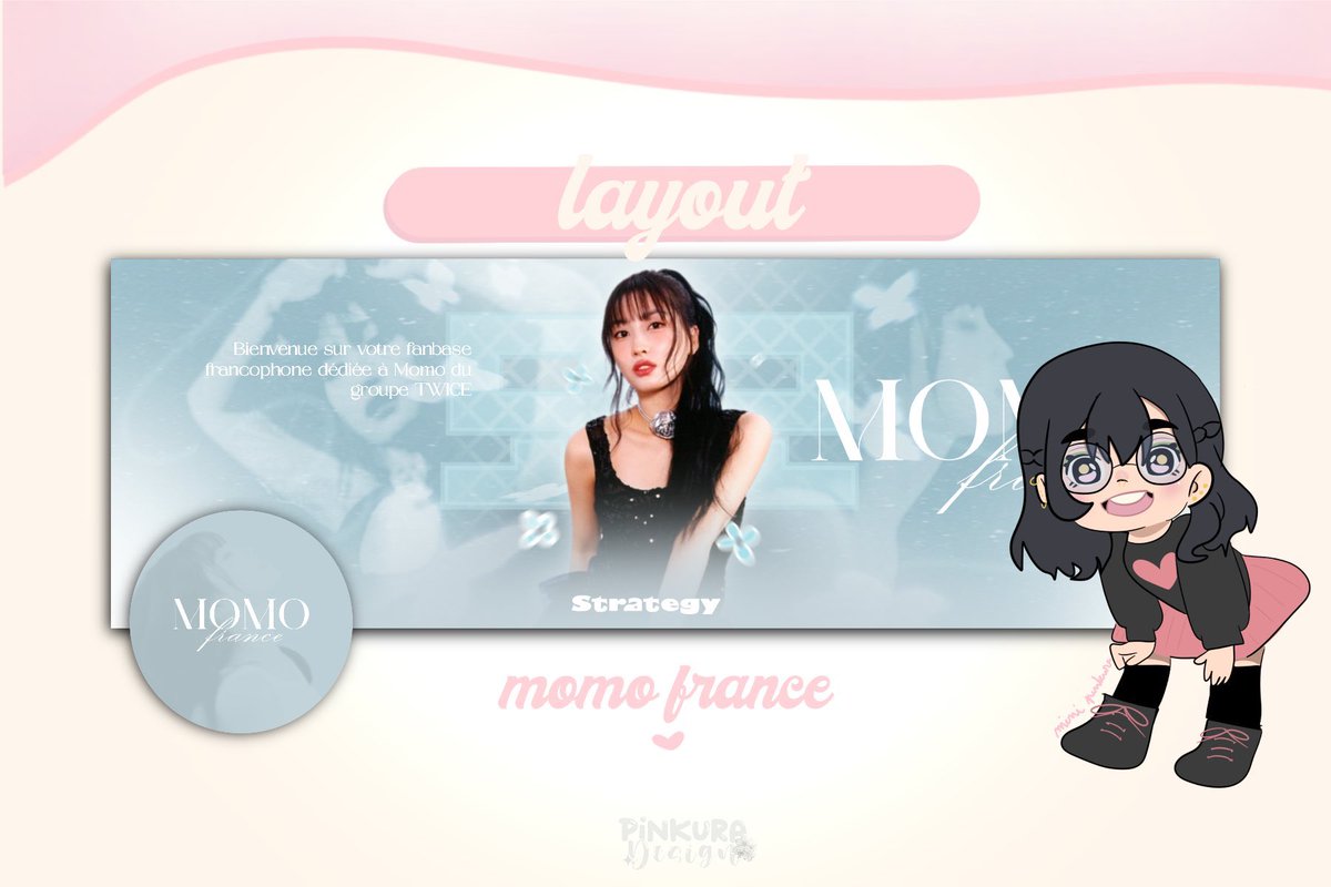 💌 › LAYOUT

— La fanbase remercie <a href="/PINKURADSG/">CLOSED</a> pour la réalisation d’un nouveau layout aux couleurs du comeback "STRATEGY" ! N’hésitez pas à suivre son compte et soutenir son travail

➥ #TWICE #트와이스 #MOMO #모모