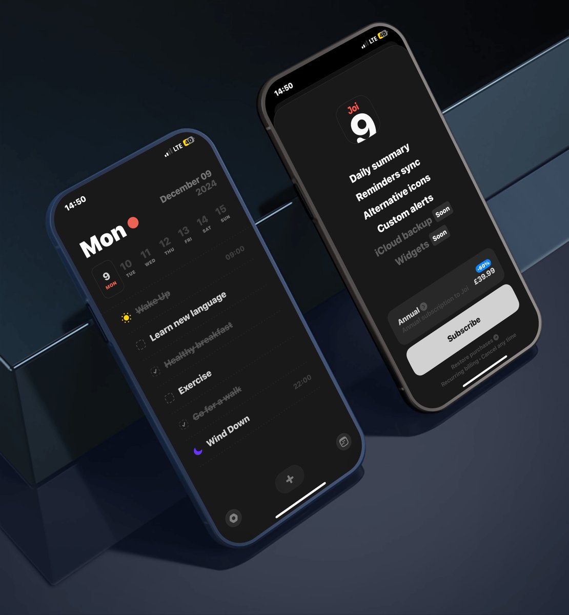 Joi Planner — aesthetic calendar/planner/habit tracker

apps.apple.com/us/app/joi-pla…

Cute new calendar app. I think the combo of habits and calendar work well. Great attention to detail in the app...

It's free for the basic features, £40/year for things like reminders,
