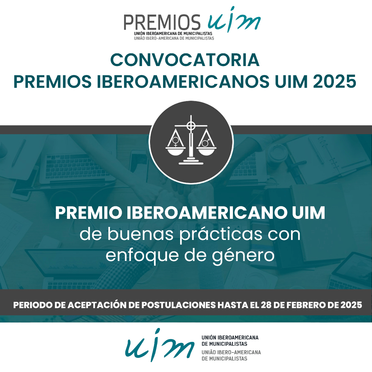 🟣Queremos reconocer tu trabajo en materia de #IgualdadDeGénero

🧐Buscamos iniciativas locales para la promoción de la igualdad

👉🏽Convocatoria abierta a los PREMIOS IBEROAMERICANOS

👉🏽BUENAS PRÁCTICAS LOCALES CON ENFOQUE DE GÉNERO

🔗go.uimunici.org/4zdlnr