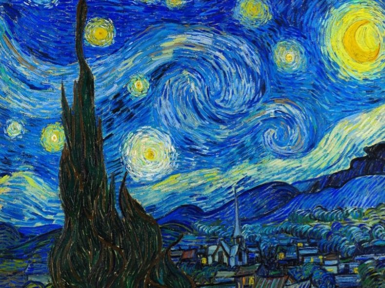 The Starry Night by Vincent Van Gogh (1889). We really enjoyed studying this painting today, discussing colour, texture and the subject. We recreated our own amazing starry night transient artwork too. You'll have to wait and see! 👀