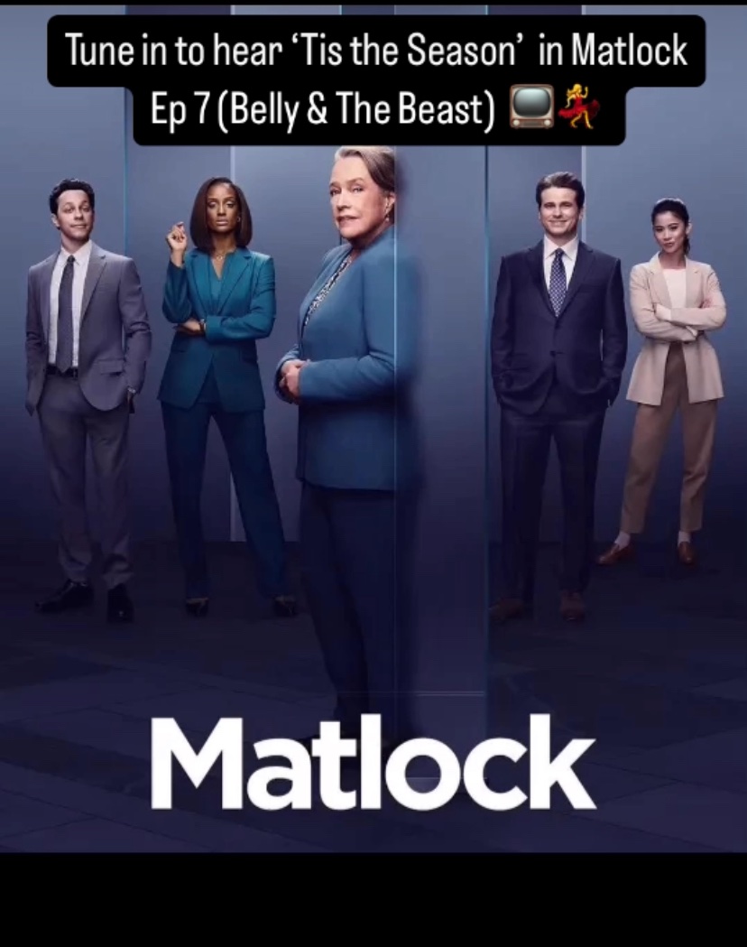 I love all things Matlock and Kathy Bates! Thank you <a href="/karikimmel/">Kari Kimmel</a> and the beautiful team that is @glowmusicgroupofficial for landing a spot for ‘Tis the Season in Matlock Ep. 7 (The Belly &amp; the Beast)!