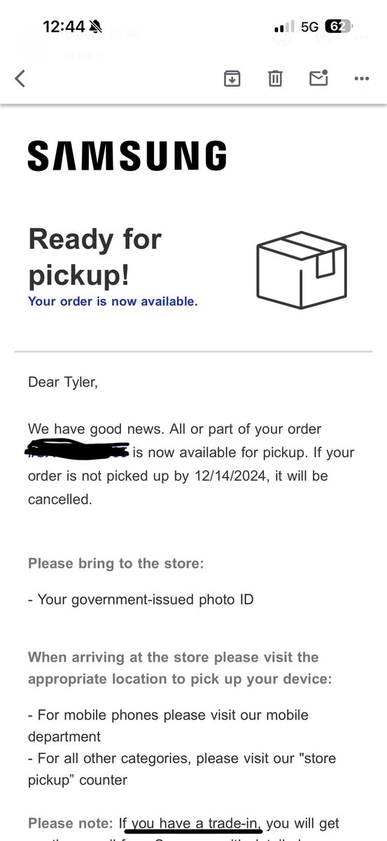 Thanks <a href="/SamsungUS/">Samsung US</a> for confirming my order and then quietly canceling due to an error on your end. Had to drive an hour and a half and find out at the store.