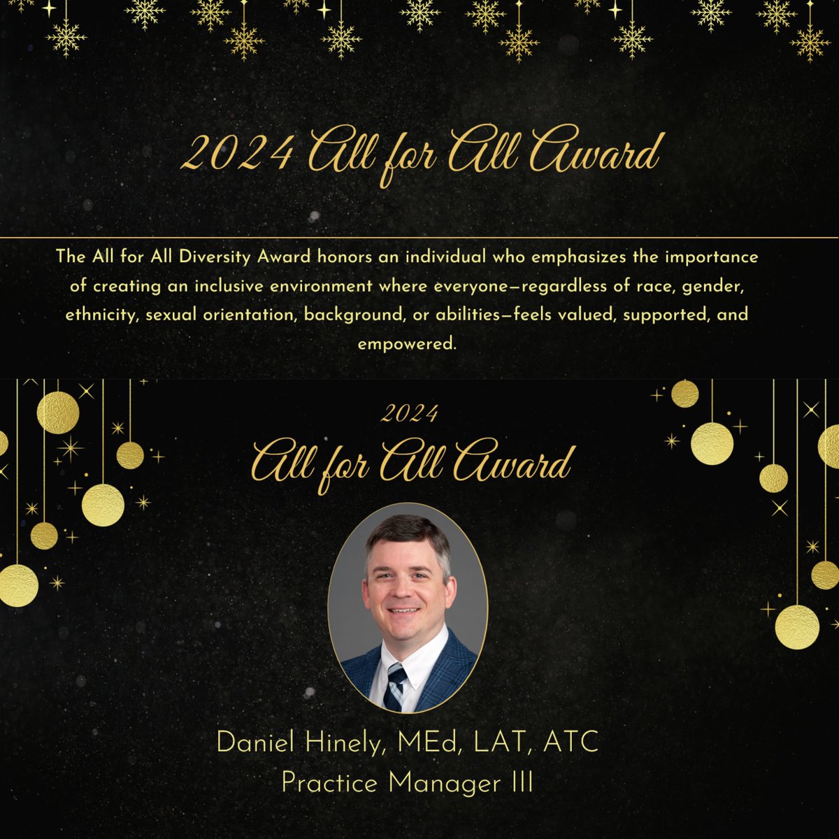 WakeForestOrtho's tweet photo. Congratulations to these recipients from the Department of Orthopaedic Surgery and Rehabilitation for receiving the following awards🏆 They were recognized at this year’s 2024 Department of Orthopaedic Surgery and Rehabilitation’s Holiday Party 🎄🎉🎊🎁 #wfortho
(Thread) https://t.co/PBPPzKV83N