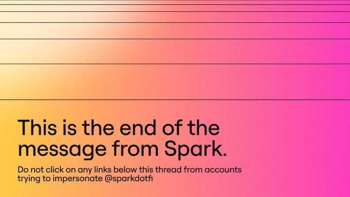 spcrkdvtfi's tweet photo. @sparkdotfi Furthermore the final proposal for the upcoming Spark Rewards Date is now live.
  
The first 1,000 voters will receive a 1.5x $sDAI &amp; $USDS assets Boost. 
  
More information: https://t.co/jxbKGpOagn https://t.co/abuF54ymqf