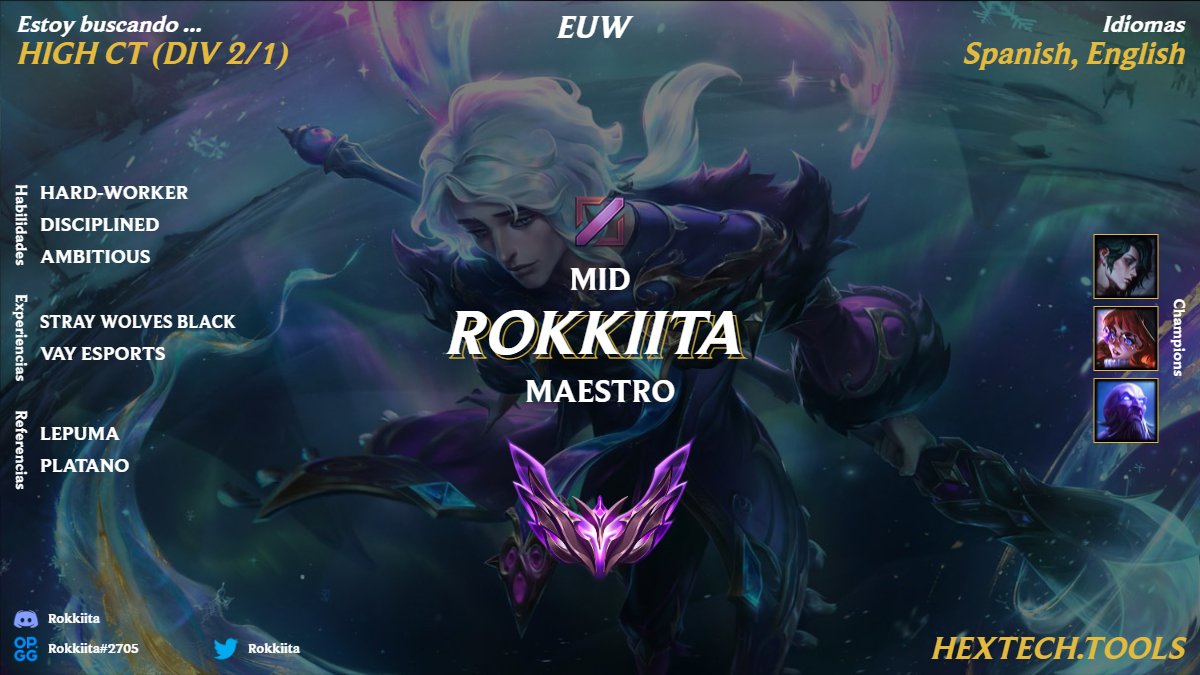 Después de estos splits con <a href="/SWolvesesports/">Stray Wolves 🐺</a> , sigo vinculado a ellos, pero me dan la opción de explorar ofertas de cara al siguiente split. 
Cualquier cosita MD y se agradecen RT's.
Con muchas ganas de currar y seguir mejorando🫡♥️