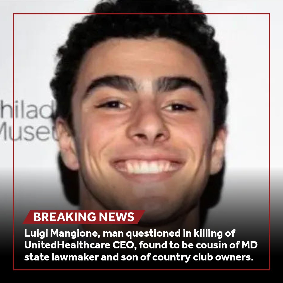 His family owns Turf Valley and Hayfields Country Club, NBC News confirmed. Mangione is the cousin of Baltimore County Delegate Nino Mangione, R-District 42A, the lawmaker's office confirmed. wbal.com/luigi-mangione…