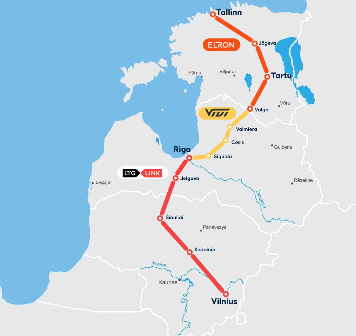 od ledna bude možné cestovat vlakem mezi všemi hlavními městy Pobaltí v jednom dni — sice třemi motoráky se dvěma přestupy, ale půjde to. (mohlo to být už dávno, bránil tomu jen nezájem...)
vivi.lv/lv/izmainas-un… via <a href="/ViviVilciens/">Vivi - Vienā vilcienā</a>