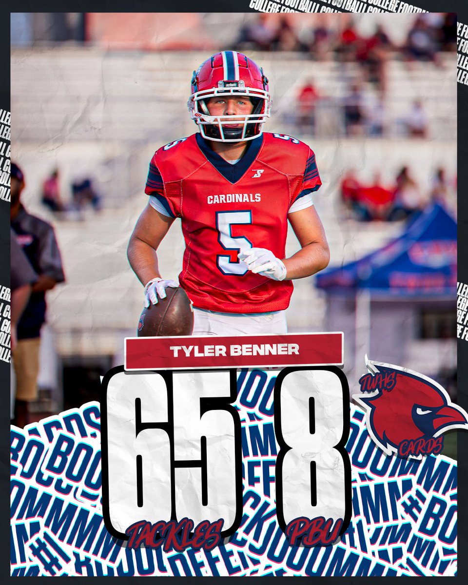 TB5 BRINGING THE TACKLES😤 <a href="/Tyler_Benner5/">Tyler Benner</a> 
📌65 Tackles
🛑8 PBU'S