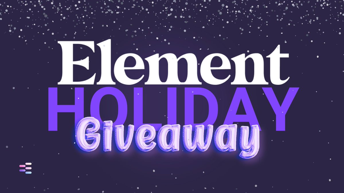 Hey #Coretoshis, The Element Holiday Giveaway is HERE! ✨💰

The secret? Complete tasks to earn points.🤑

🎯 More points = Better chances to WIN!

🧵