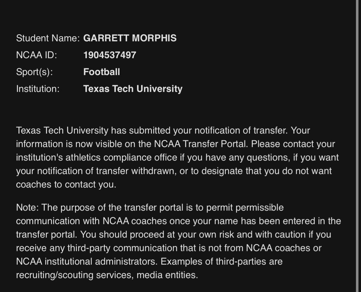 Garrett Morphis tweet media