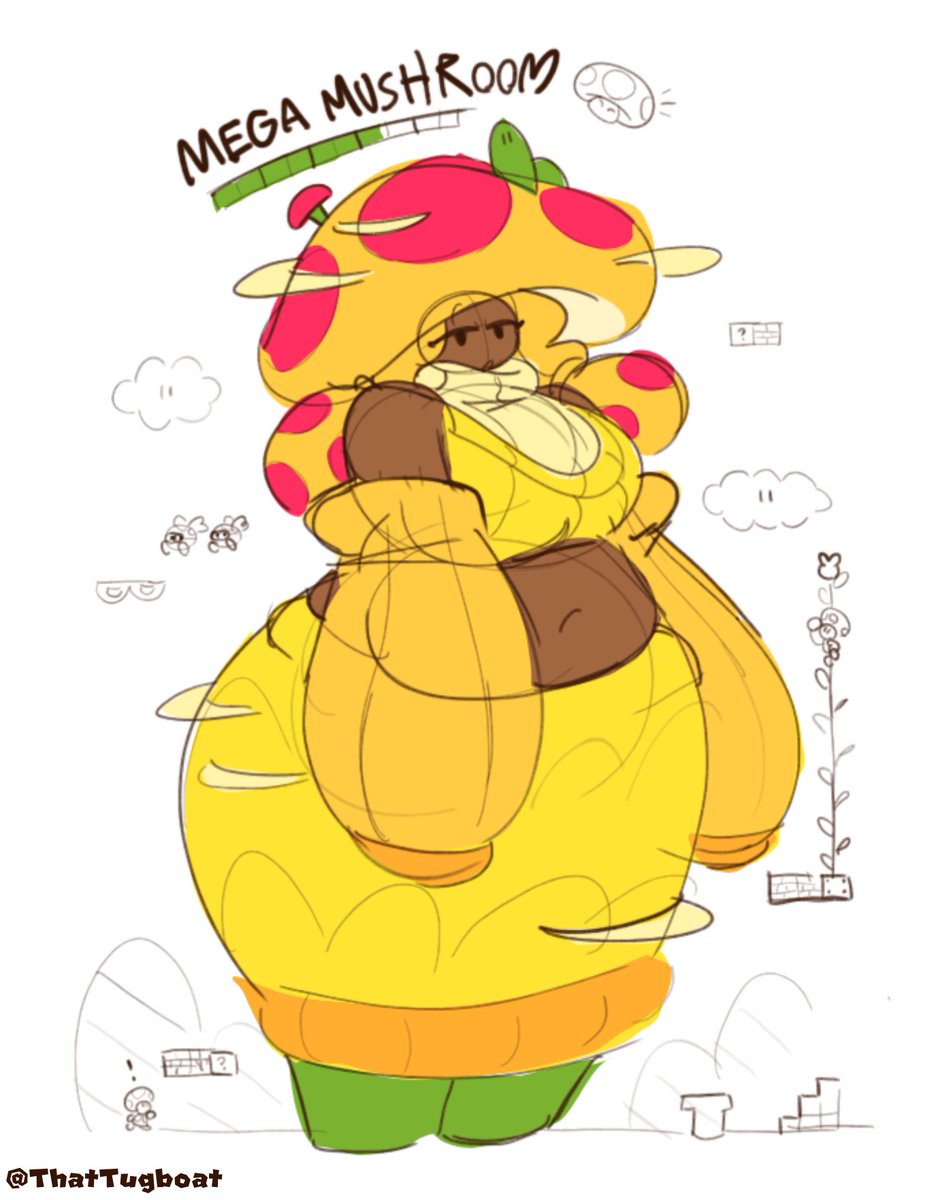 ThatTugboat's tweet image. Mega Mushroom lady